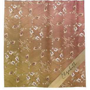 Autumn Weathered Rose  Shower Curtain