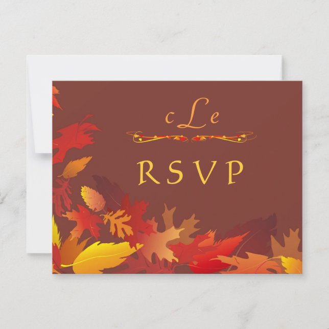 Autumn Wedding Celebration Invitation (Front)