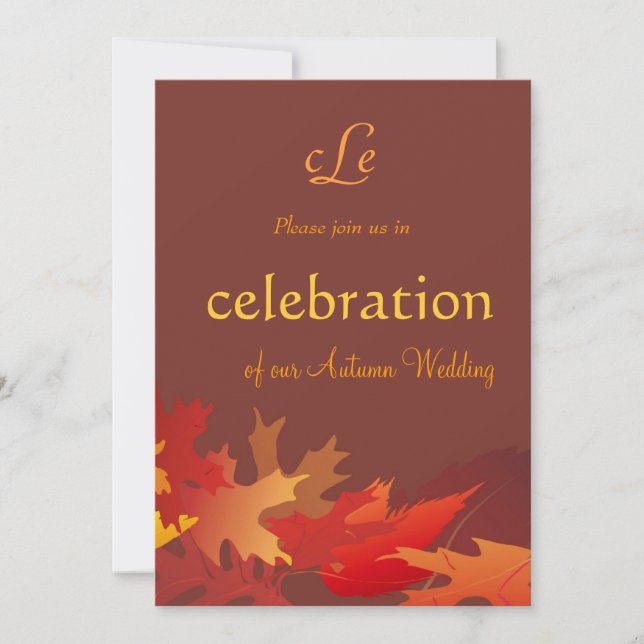 Autumn Wedding Celebration Invitation (Front)