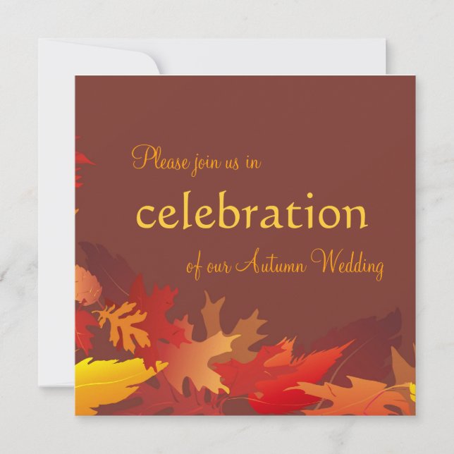 Autumn Wedding Celebration Invitation (Front)