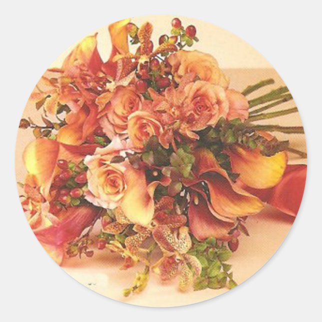 Autumn Wedding Envelope Seal Stickers (Front)