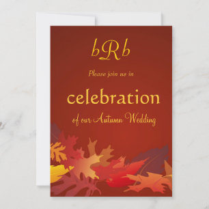 Autumn Wedding Invitations Wedding Planner Sample