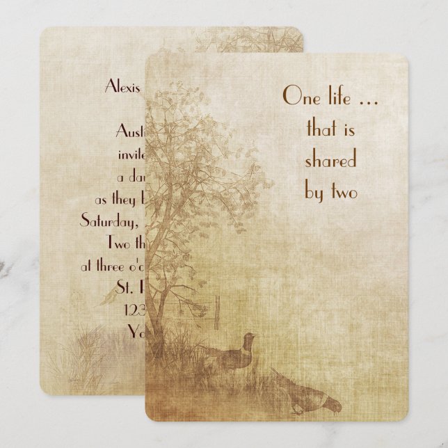 Autumn Wedding Invite (Front/Back)