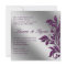Autumn Wedding Invite Sparkle Leaf Purple Silver