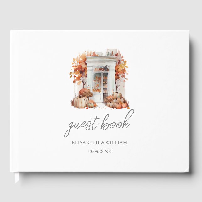 Autumn Wedding Personalised Guest Book (Front)