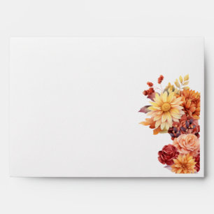 Autumn Wedding Pre-Printed Address 5x7 Envelope