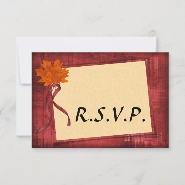 Autumn Wedding RSVP Card (Front)