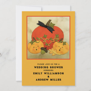 Autumn Wedding Shower Couples Invitation