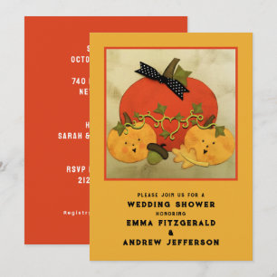 Autumn Wedding Shower Couples Invitation