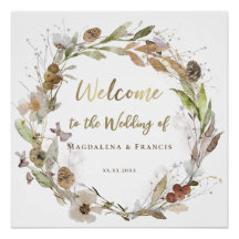 autumn wedding sign