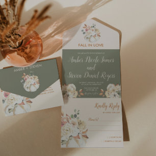 Autumn Wedding Trifold Invitation