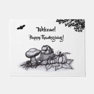 Autumn , Welcome! Happy Thanksgiving! Doormat