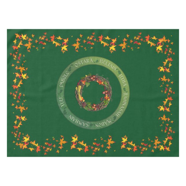 Autumn Wheel of the Year Altar Cloth (Front (Horizontal))