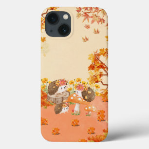 Autumn Whimsy: Hedgehogs in a Cosy Forest iPhone 13 Case