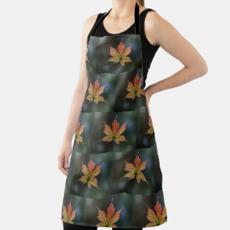 Autumn Whisper: Elegant Maple Leaf apron De