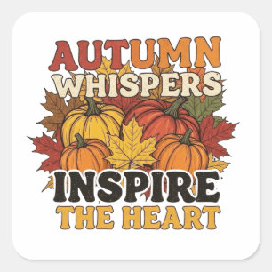 Autumn whispers design Tri-Blend shirt Square Sticker