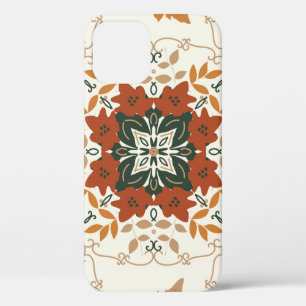 Autumn Whispers: Floral Geometric Blend iPhone 12 Case