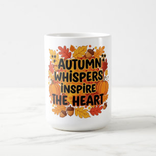 Autumn whispers forest fall design coffee mug