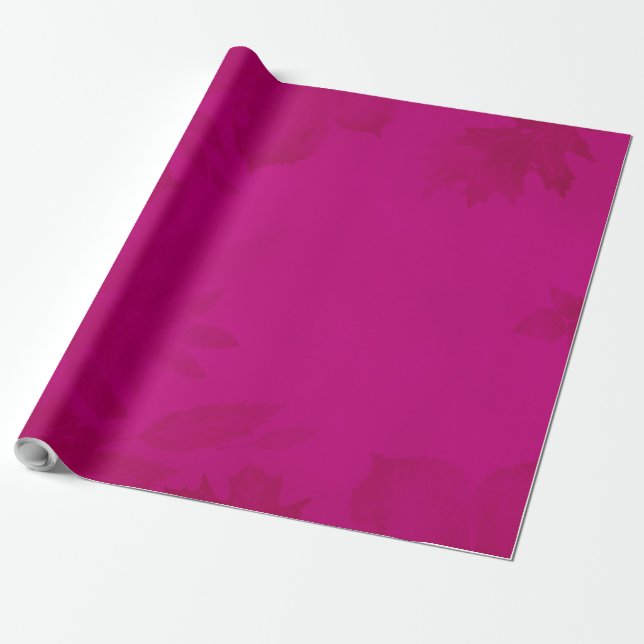 Autumn Whispers: Leaf-Adorned  Wrapping Paper (Unrolled)