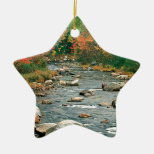 Autumn White Mountains New Hampshire Ceramic Tree Decoration
