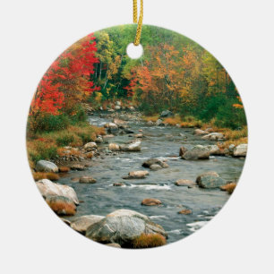 Autumn White Mountains New Hampshire Ceramic Tree Decoration