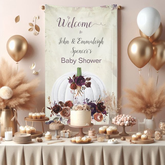 Autumn White Pumpkin Welcome Sign Vertical (Creator Uploaded)