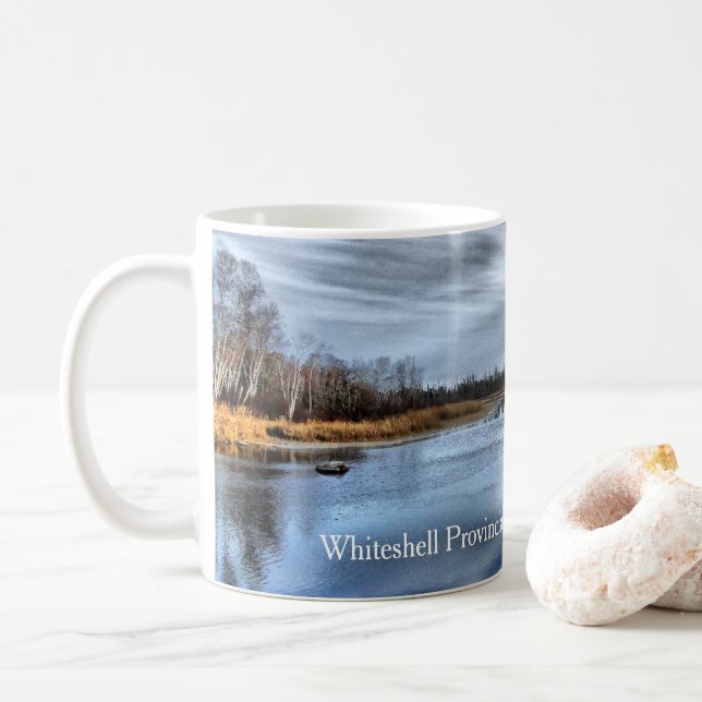 Autumn Whiteshell River Coffee Mug (With Donut)