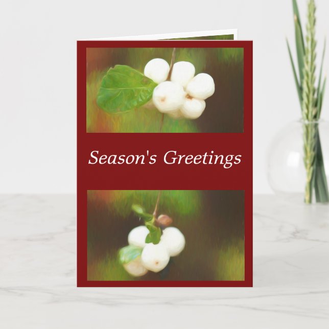 Autumn wild berries Christmas card (Front)