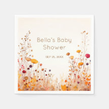 Autumn Wildflower Baby Shower Invitation