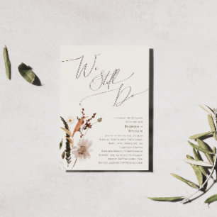 Autumn Wildflower Beige We Still Do Vow Renewal Invitation