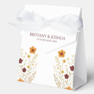 Autumn Wildflower Elegant Boho Wedding  Favour Box