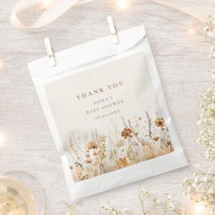 Autumn Wildflower Field Baby Shower Favour Bags