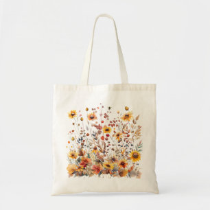 Autumn Wildflower Tote Bag Fall Lover