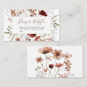 Autumn Wildflower Watercolor Enclosure Card