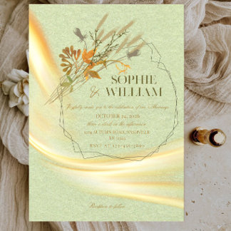 Autumn Wildflower Wedding Party Invitation