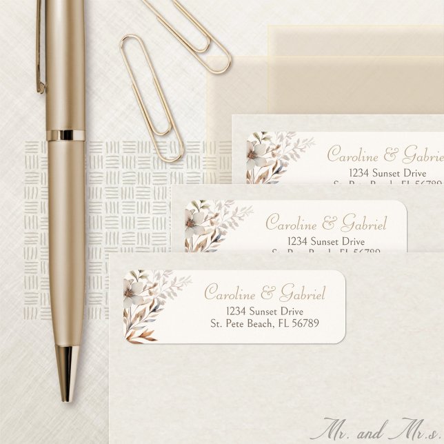 Autumn Wildflowers Address Label (Creator Uploaded)