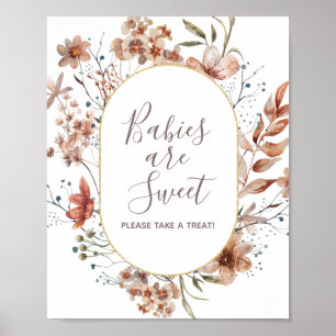 Autumn Wildflowers Babies Are Sweet Poster