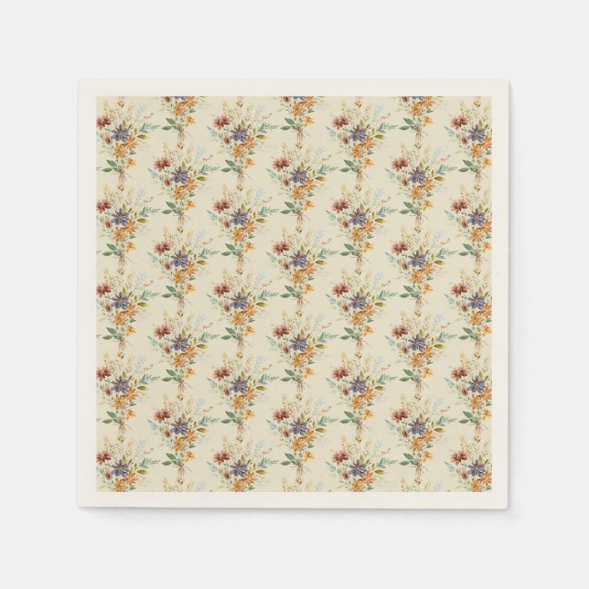 Autumn wildflowers pattern napkin (Front)