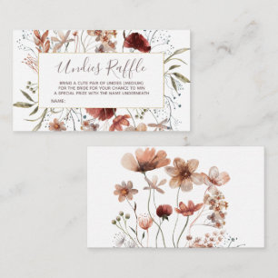 Autumn wildflowers Undies Raffle Enclosure Card