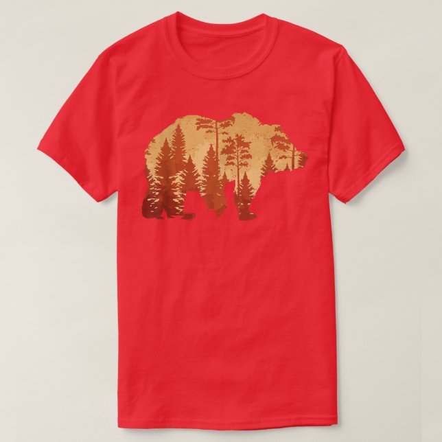 Autumn Wildlife Forest Trees Animal Lover Fall Nat T-Shirt (Design Front)