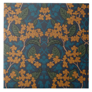 Autumn William Morris Style Pattern Tile