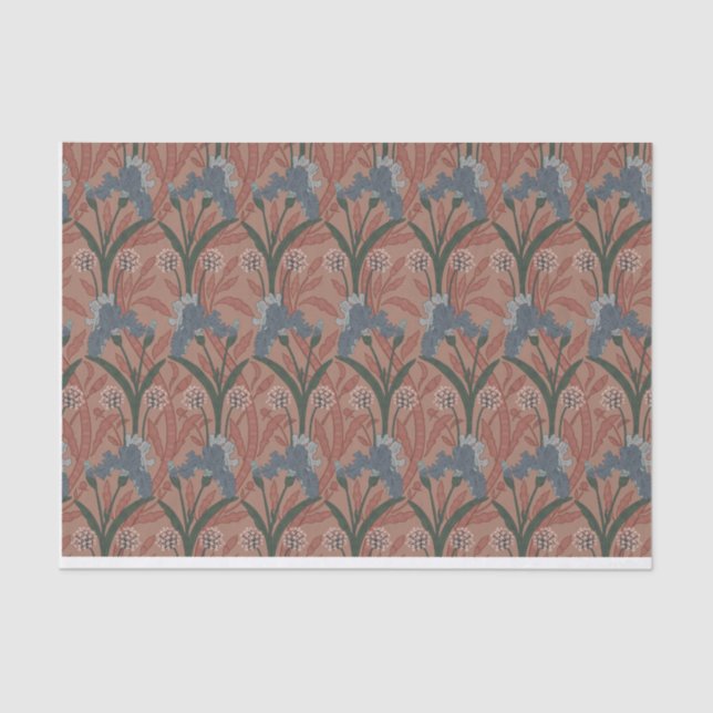 Autumn William Morris Style Pattern Tissue Paper (Front)