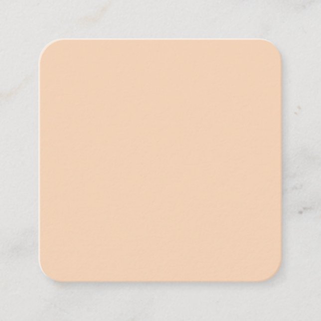 Autumn Winter Colour Tender Peach Square Business Card (Front)