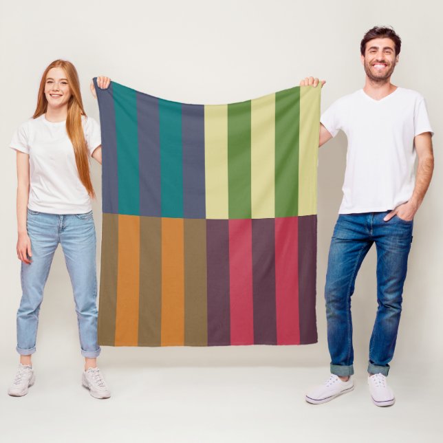 Autumn Winter Pantone Palette Fleece Blanket (In Situ)
