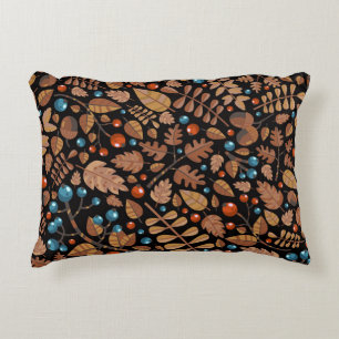 Autumn Winter Plants: Vintage Pattern Decorative Cushion