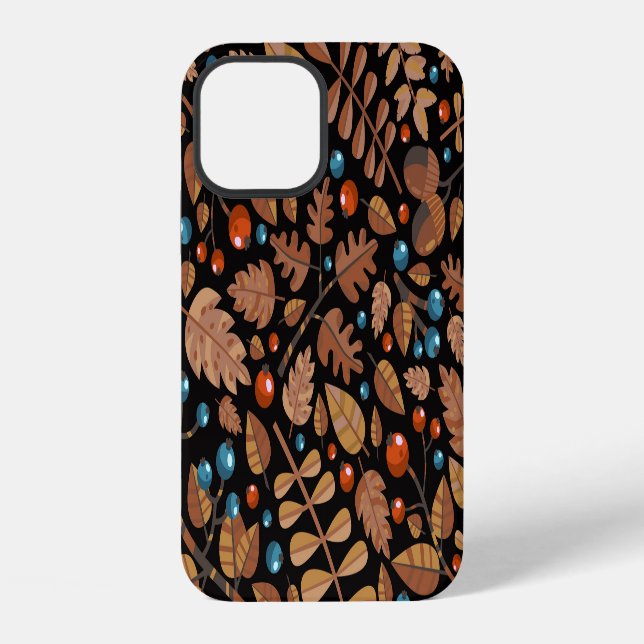 Autumn Winter Plants: Vintage Pattern iPhone Case (Back)