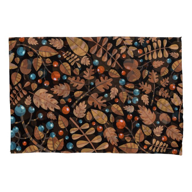 Autumn Winter Plants: Vintage Pattern Pillowcase (Front)