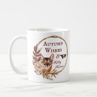 Autumn Wishes & Kitty Kisses, Autumn, Seasonal Coffee Mug