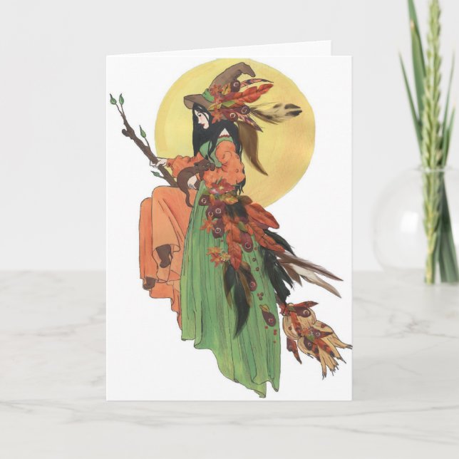 Autumn Witch Card (Front)