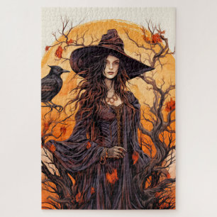 Autumn Witch   Happy Halloween Jigsaw Puzzle